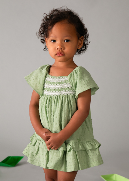 Vestido folhos