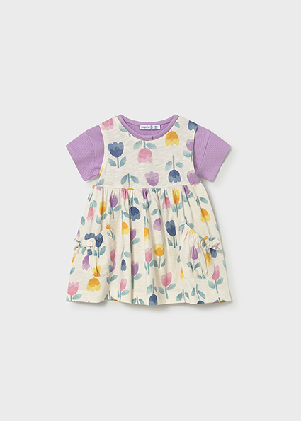 Vestido estampado com jaqueta