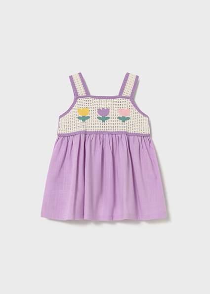 Vestido combinado crochê