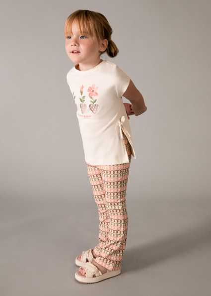 Conjunto leggings flared e t-shirt