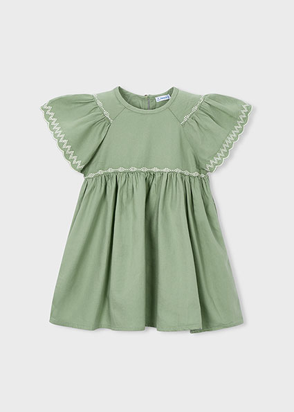 Vestido detalhes bordados menina
