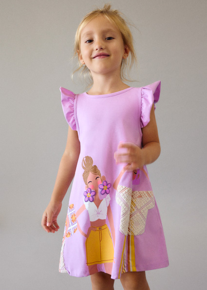 Vestido malha menina