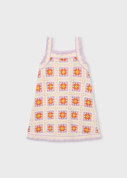 Vestido crochet menina
