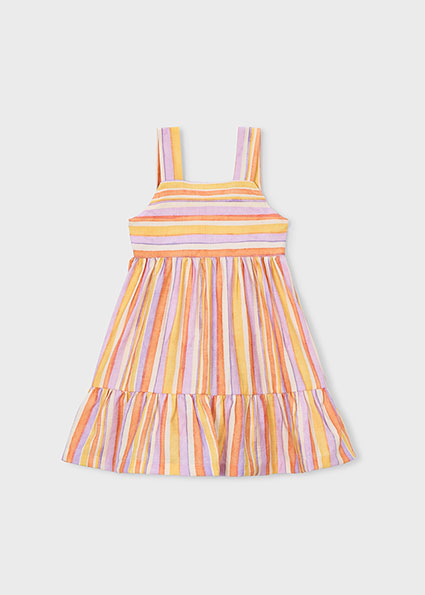 Vestido riscas menina