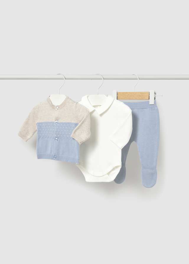 CONJUNTO 3 PEÇAS TRICOT